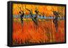 Vincent Van Gogh Willows at Sunset Art Print Poster-null-Framed Poster