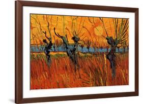 Vincent van Gogh Willows at Sunset-Vincent van Gogh-Framed Art Print