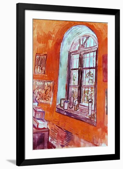 Vincent van Gogh Window of Vincent's Studio at the Asylum-Vincent van Gogh-Framed Art Print