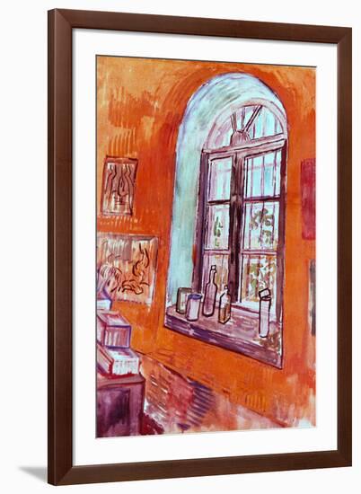 Vincent van Gogh Window of Vincent's Studio at the Asylum-Vincent van Gogh-Framed Art Print