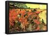 Vincent Van Gogh Workers in The Red Vineyard Art Print Poster-null-Framed Poster