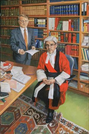 Mr Justice Moses with his Clerk John Furey, 2000