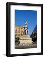 Vincenzo Bellini monument, Piazza Stesicoro, Catania, Sicily, Italy, Europe-Carlo Morucchio-Framed Photographic Print