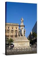 Vincenzo Bellini monument, Piazza Stesicoro, Catania, Sicily, Italy, Europe-Carlo Morucchio-Stretched Canvas