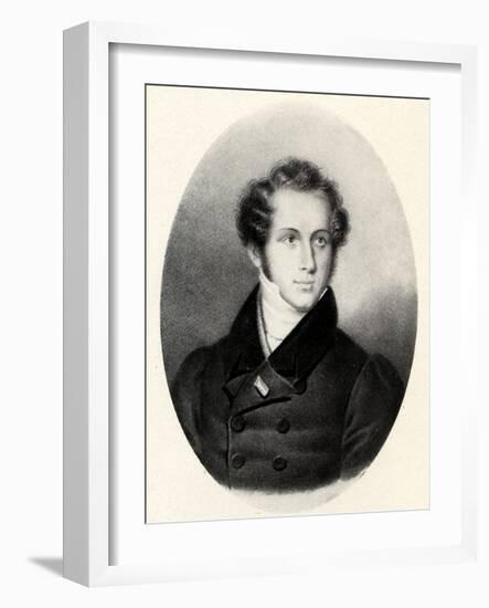 Vincenzo Bellini portrait in Paris-Unknown Artist-Framed Giclee Print