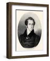 Vincenzo Bellini portrait in Paris-Unknown Artist-Framed Giclee Print