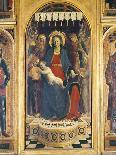 Enthroned Madonna and Child with Saints Bernardino and Catherine of Alexandria-Vincenzo Foppa-Giclee Print