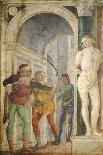 St Sebastian, St Rocco and St Giorgio, Reverse Side of the Processional Banner of Orzinuovi-Vincenzo Foppa-Giclee Print