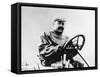 Vincenzo Lancia at the Wheel of a Car-null-Framed Stretched Canvas