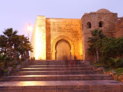 Gate and Walls of the Oudaya Kasbah, Rabat, Morocco, North Africa, Africa