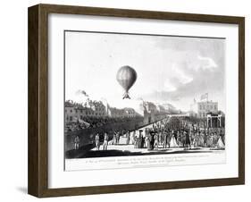 Vincenzo Lunardi's Balloon Ascending from Artillery Ground, City Road, Finsbury, London, 1784-Francis Jukes-Framed Giclee Print