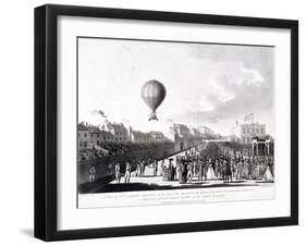 Vincenzo Lunardi's Balloon Ascending from Artillery Ground, City Road, Finsbury, London, 1784-Francis Jukes-Framed Giclee Print