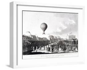 Vincenzo Lunardi's Balloon Ascending from Artillery Ground, City Road, Finsbury, London, 1784-Francis Jukes-Framed Giclee Print