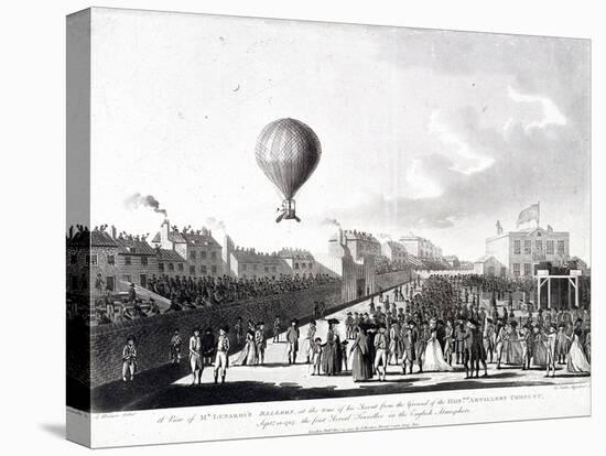 Vincenzo Lunardi's Balloon Ascending from Artillery Ground, City Road, Finsbury, London, 1784-Francis Jukes-Stretched Canvas