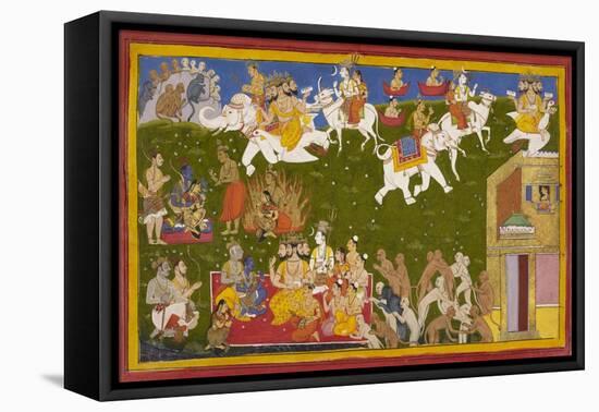 Vindication Of Sita-Sahib Din-Framed Stretched Canvas