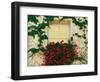 Vine and Flowers Around Window, Brixen, Italy-Adam Jones-Framed Photographic Print