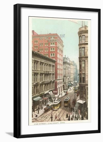 Vine Street, Cincinnati, Ohio-null-Framed Art Print