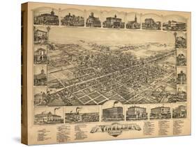 Vineland, New Jersey - Panoramic Map-Lantern Press-Stretched Canvas