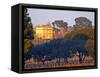 Vineyard and Building of Chateau La Nerthe, Chateauneuf-Du-Pape, Vaucluse, Rhone, Provence, France-Per Karlsson-Framed Stretched Canvas