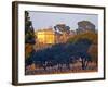 Vineyard and Building of Chateau La Nerthe, Chateauneuf-Du-Pape, Vaucluse, Rhone, Provence, France-Per Karlsson-Framed Photographic Print