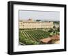 Vineyard and Monastery, Olite, Navarra, Euskadi, Spain-Christian Kober-Framed Photographic Print