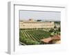 Vineyard and Monastery, Olite, Navarra, Euskadi, Spain-Christian Kober-Framed Photographic Print