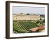 Vineyard and Monastery, Olite, Navarra, Euskadi, Spain-Christian Kober-Framed Photographic Print