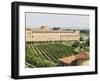Vineyard and Monastery, Olite, Navarra, Euskadi, Spain-Christian Kober-Framed Photographic Print