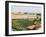 Vineyard and Monastery, Olite, Navarra, Euskadi, Spain-Christian Kober-Framed Photographic Print