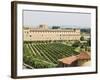 Vineyard and Monastery, Olite, Navarra, Euskadi, Spain-Christian Kober-Framed Photographic Print