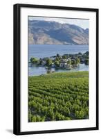 Vineyard and Okanagan Lake at Quails' Gate Winery, Kelowna, Bc, Canada-Michael DeFreitas-Framed Photographic Print