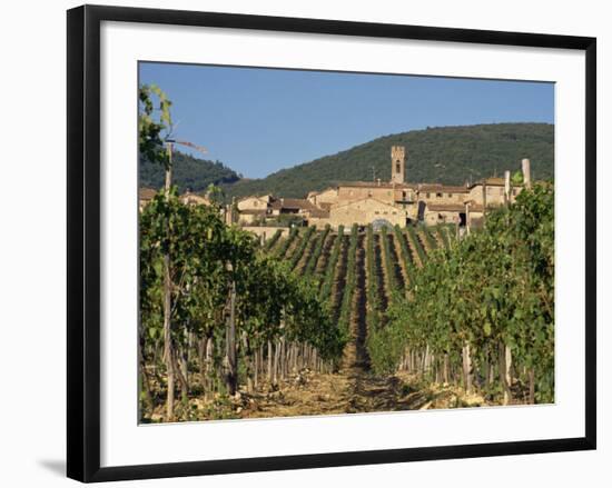 Vineyard in the Chianti Classico Region North of Siena, Tuscany, Italy, Europe-Short Michael-Framed Photographic Print