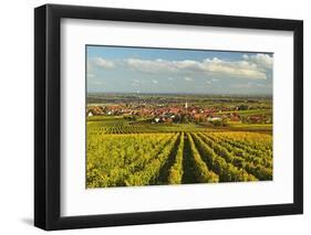 Vineyard Landscape and Maikammer Village, German Wine Route, Rhineland-Palatinate, Germany, Europe-Jochen Schlenker-Framed Photographic Print