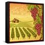 Vineyard Landscape-Oleg Iatsun-Framed Stretched Canvas