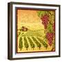 Vineyard Landscape-Oleg Iatsun-Framed Art Print