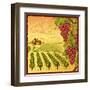 Vineyard Landscape-Oleg Iatsun-Framed Art Print