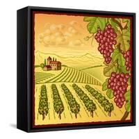 Vineyard Landscape-Oleg Iatsun-Framed Stretched Canvas