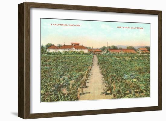 Vineyard, Los Olivos-null-Framed Art Print