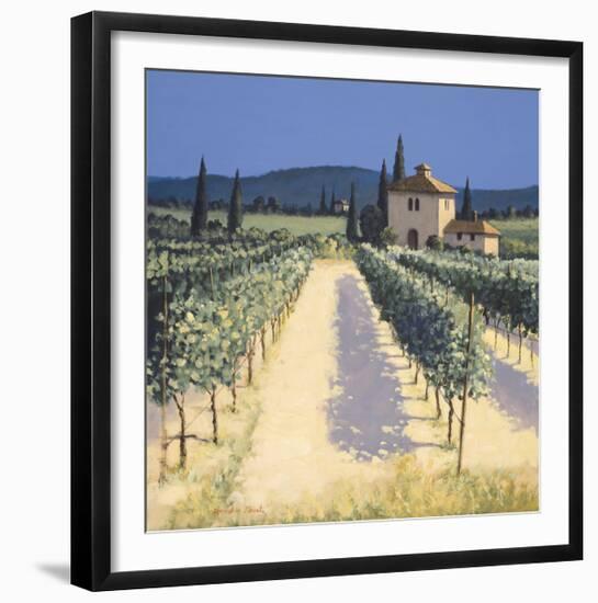 Vineyard Shadows-David Short-Framed Giclee Print