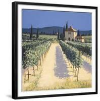 Vineyard Shadows-David Short-Framed Giclee Print