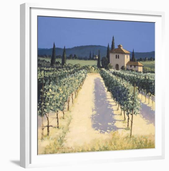 Vineyard Shadows-David Short-Framed Giclee Print