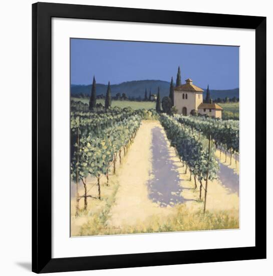 Vineyard Shadows-David Short-Framed Giclee Print