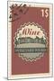 Vineyard Tours Stamp-Lantern Press-Mounted Art Print