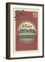 Vineyard Tours Stamp-Lantern Press-Framed Art Print