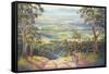 Vineyard Vista-John Bradley-Framed Stretched Canvas