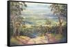 Vineyard Vista-John Bradley-Framed Stretched Canvas