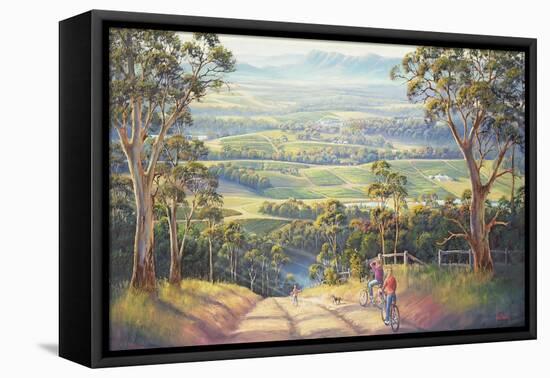 Vineyard Vista-John Bradley-Framed Stretched Canvas