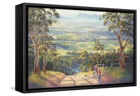 Vineyard Vista-John Bradley-Framed Stretched Canvas