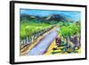 Vineyard with Barrel, Napa, 2019, (oil on canvas)-Richard Fox-Framed Giclee Print