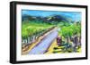 Vineyard with Barrel, Napa, 2019, (oil on canvas)-Richard Fox-Framed Giclee Print